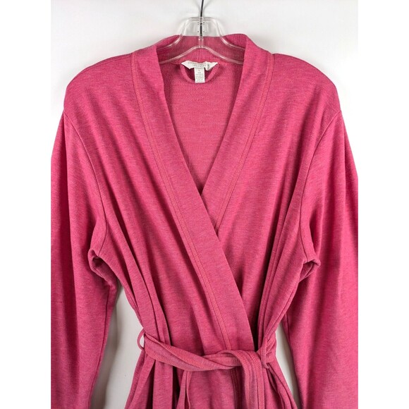 Charter Club Womens Robe With Tie Long Sleeve Pockets Size L Pink - Picture 2 of 15